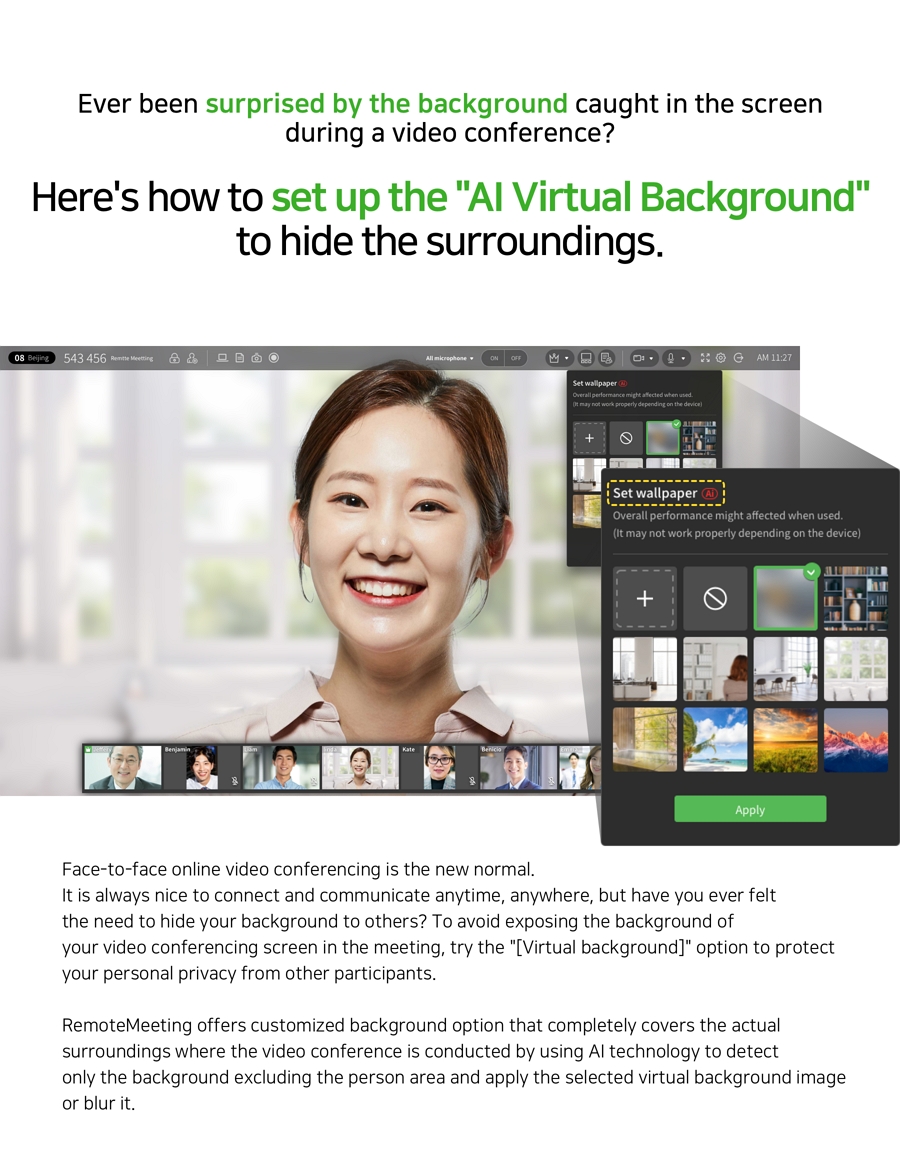 video conferencing background on Enable Blur Background Option To Protect Privacy During A Video Conference Remotemeeting